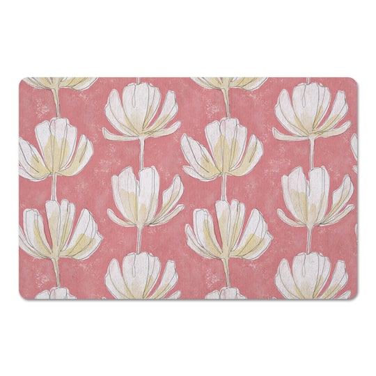 Pink Floral Pattern 27" x 18" Floor Mat